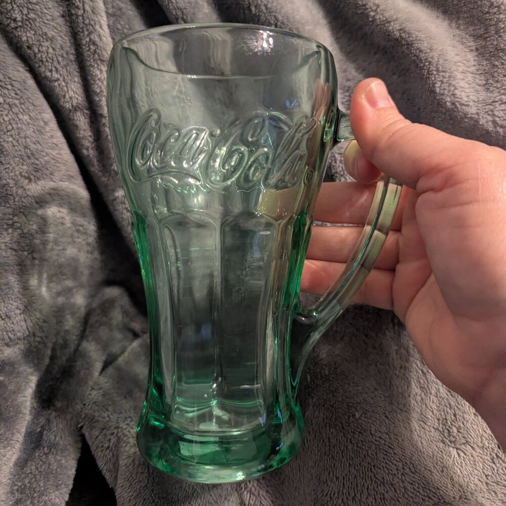 Coca-cola glass with handle